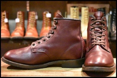 【6.5D 良品 18年】レッドウィング 9062 ベックマン ブラックチェリー フェザーストーン フラットボックス ブーツ redwing HOPESMORE
