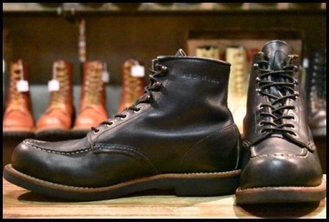 【8.5D 良品 12年】レッドウィング 9213 モックトゥ 黒 ブラック オイルドレザー モックトゥ ブーツ redwing HOPESMORE