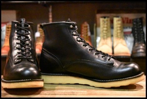 【9D 良品 06年】レッドウィング 2909 ラインマン 黒 ブラック ホーウィンクロムエクセル LTT 編み上げ ブーツ redwing HOPESMORE