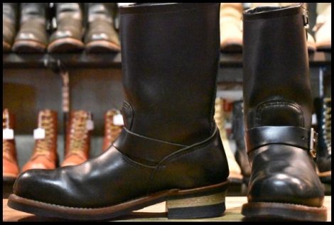 【8.5D 良品 10年】レッドウィング 2268 エンジニア 黒 ブラッククローム スチールトゥ ブーツ redwing HOPESMORE
