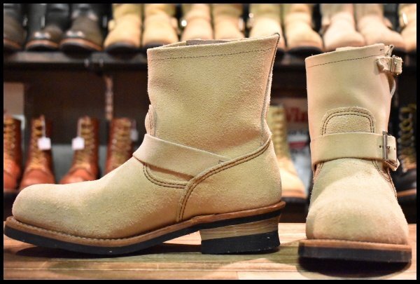 【8D 美品 10年】レッドウィング 2965 ショート スエードエンジニア ホーソーンアビレーンラフアウト スチール ブーツ redwing HOPESMORE
