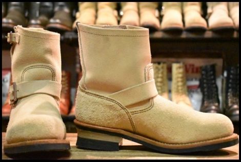 【8D 美品 10年】レッドウィング 2965 ショート スエードエンジニア ホーソーンアビレーンラフアウト スチール ブーツ redwing HOPESMORE