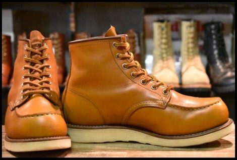 【6.5E 良品 15年】レッドウィング 9875 アイリッシュセッター ゴールドラセット モックトゥ 編み上げ ブーツ redwing HOPESMORE