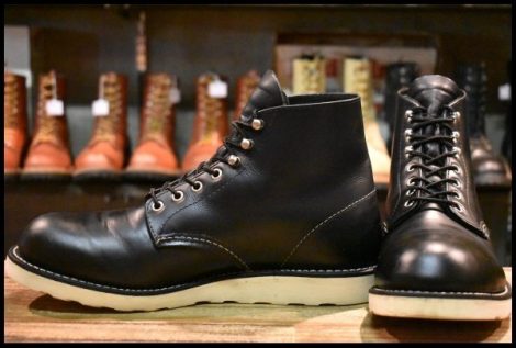 【10D 美品 犬タグ復刻 21年】レッドウィング 8165 アイリッシュセッター ブラッククローム プレーントゥ ブーツ redwing HOPESMORE