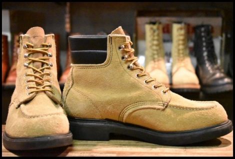 【7.5D 良品 羽タグ】レッドウィング 8118 スエード スーパーソール ラフアウト モック 編み上げ ブーツ redwing HOPESMORE
