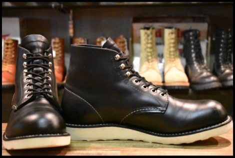 【10D 美品 犬タグ復刻 21年】レッドウィング 8165 アイリッシュセッター ブラッククローム プレーントゥ ブーツ redwing HOPESMORE
