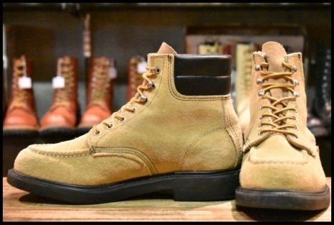 【7.5D 良品 羽タグ】レッドウィング 8118 スエード スーパーソール ラフアウト モック 編み上げ ブーツ redwing HOPESMORE