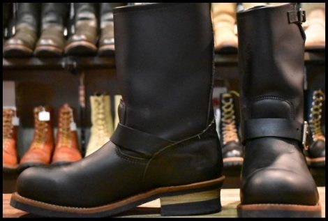 【9.5EE 良品 17年】レッドウィング 2268 エンジニア 黒 ブラッククローム スチールトゥ ブーツ redwing HOPESMORE