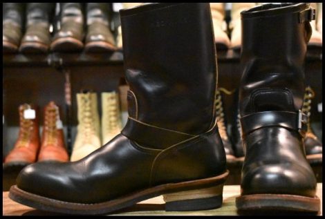 【9.5D 良品 14年】レッドウィング 9268 エンジニア 黒 ブラック クローンダイク スチールトゥ ブーツ redwing HOPESMORE