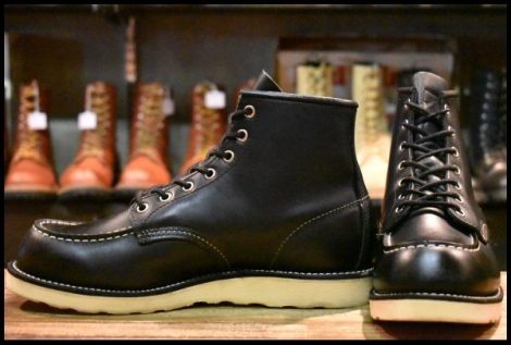 【8.5E 美品 10年】レッドウィング 8179 アイリッシュセッター 黒 ブラッククローム モックトゥ 編み上げ ブーツ redwing HOPESMORE