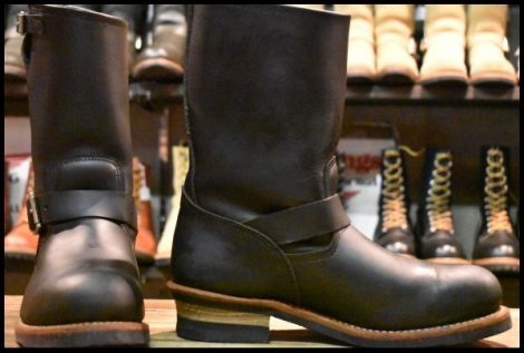 【9.5EE 良品 17年】レッドウィング 2268 エンジニア 黒 ブラッククローム スチールトゥ ブーツ redwing HOPESMORE