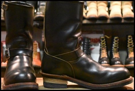 【9.5D 良品 14年】レッドウィング 9268 エンジニア 黒 ブラック クローンダイク スチールトゥ ブーツ redwing HOPESMORE