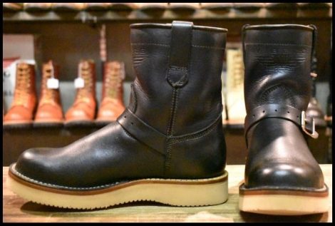 【UK6.5 美品】VIBERG ヴァイバー 87ショートシフト エンジニア ブラック 黒 ヴィバーグ ブーツ プルオン ウエスコ HOPESMORE