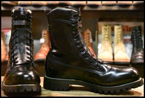 【9.5EE 良品 白タグ】Chippewa チペワ 27422 ファイヤーマンブーツ 黒 ブラック スチールトゥ 編み上げ レースアップ ブーツ HOPESMORE