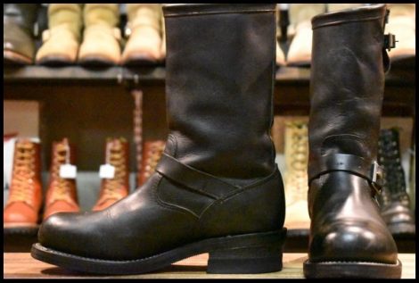 【8E 良品 PT91 黒タグ 96年】Chippewa チペワ 27863 エンジニア 黒 ブラック スチールトゥ 11インチハイト ブーツ HOPESMORE