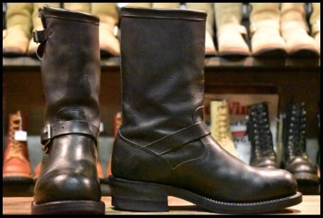 【8E 良品 PT91 黒タグ 96年】Chippewa チペワ 27863 エンジニア 黒 ブラック スチールトゥ 11インチハイト ブーツ HOPESMORE