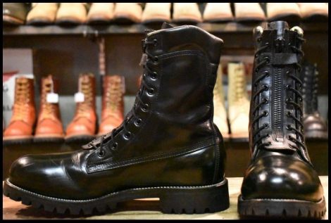【9.5EE 良品 白タグ】Chippewa チペワ 27422 ファイヤーマンブーツ 黒 ブラック スチールトゥ 編み上げ レースアップ ブーツ HOPESMORE