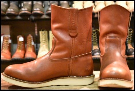 【7.5E 良品 08年】レッドウィング 8866 ペコス 赤茶 オロラセット クッションソール ブーツ redwing pecos HOPESMORE