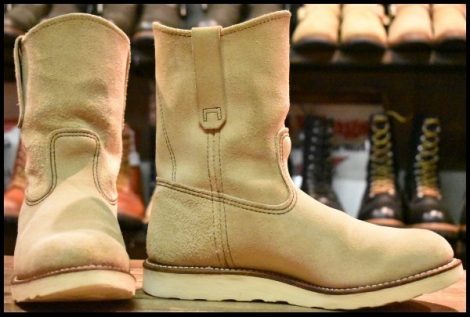 【7.5E 良品 10年】レッドウィング 8168 スエード ペコス ホーソーン アビレーン ラフアウト ベージュ ブーツ redwing pecos HOPESMORE