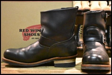【11D 良品 14年】レッドウィング 2976 ショート エンジニア 黒 ブラッククローム スチールトゥ ブーツ redwing HOPESMORE