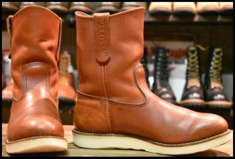 【7.5E 良品 08年】レッドウィング 8866 ペコス 赤茶 オロラセット クッションソール ブーツ redwing pecos HOPESMORE