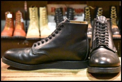 【8.5D 良品 15年】レッドウィング 9197 ポストマン 黒 ブラック シャパラル プレーントゥ レースアップ ブーツ redwing HOPESMORE