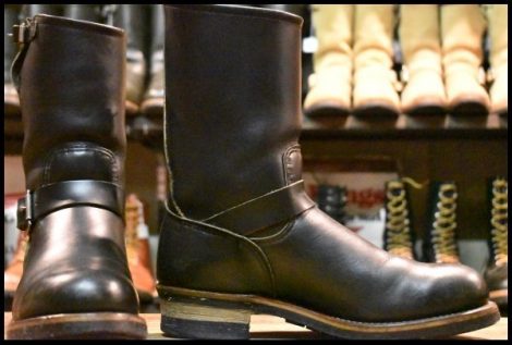 【9D 良品 PT91プリント 96年】レッドウィング 2268 エンジニア 黒 ブラッククローム スチールトゥ ブーツ redwing HOPESMORE