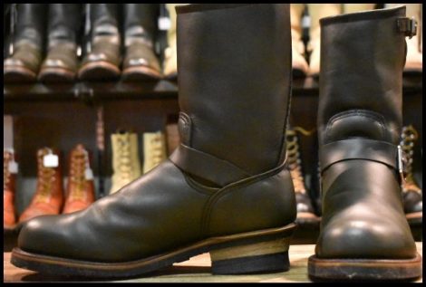 【9.5D 良品 PT99刺繍】レッドウィング 8273 エンジニア 緑 カンガタン グリーン スチールトゥ ブーツ redwing HOPESMORE