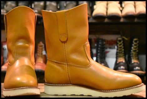 【7.5E 良品 17年】レッドウィング 9866 ゴールドラセット ペコス 茶 プルオン クッションソール ブーツ PECOS redwing HOPESMORE