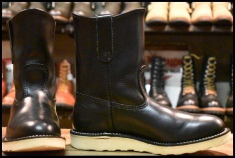 【7.5E 良品 07年】レッドウィング 8169 ペコス 黒 ブラッククローム プルオン クッションソール ブーツ redwing pecos HOPESMORE
