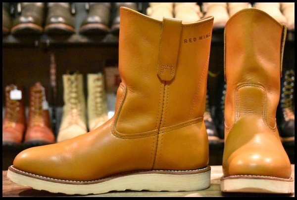 【7.5E 良品 17年】レッドウィング 9866 ゴールドラセット ペコス 茶 プルオン クッションソール ブーツ PECOS redwing HOPESMORE