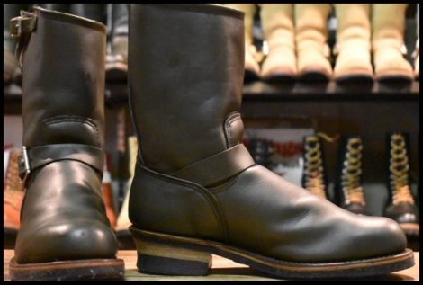 【9.5D 良品 PT99刺繍】レッドウィング 8273 エンジニア 緑 カンガタン グリーン スチールトゥ ブーツ redwing HOPESMORE