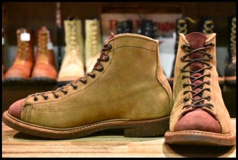 【7.5D 良品 15年 限定】レッドウィング 2997 スエード ワイドパネル ラインマン モハヴェ マルーン ブーツ redwing HOPESMORE