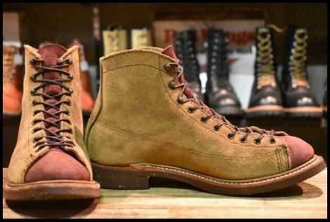【7.5D 良品 15年 限定】レッドウィング 2997 スエード ワイドパネル ラインマン モハヴェ マルーン ブーツ redwing HOPESMORE
