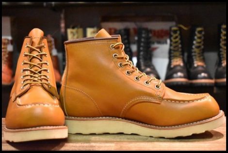 【7E 美品 11年】レッドウィング 9875 アイリッシュセッター ゴールドラセット モックトゥ レースアップ ブーツ redwing HOPESMORE