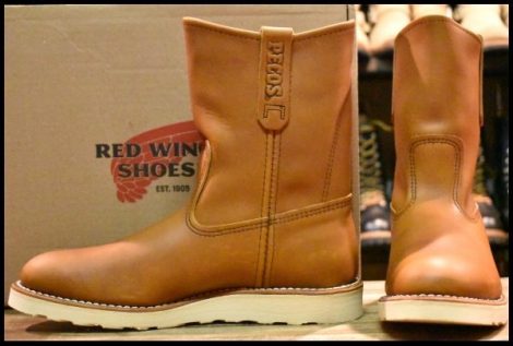 【8.5D 箱付 未使用 12年】レッドウィング 866 ペコス 茶 オロイジナル プルオン クッションソール ブーツ redwing pecos HOPESMORE