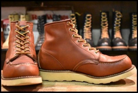 【6E 良品 旧半円犬タグ 93年7月刻印】レッドウィング 875 アイリッシュセッター 赤茶 オロラセット モック ブーツ redwing HOPESMORE