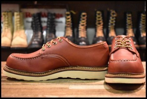 【6.5D 美品 10年】レッドウィング 8103 オックスフォード 赤茶 オロラセット モックトゥ ローカット 短靴 ブーツ redwing HOPESMORE