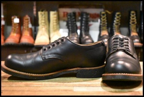 【7D 良品 18年】レッドウィング 8054 フォアマン オックスフォード 黒 ブラッククローム 短靴 ローカット ブーツ redwing HOPESMORE