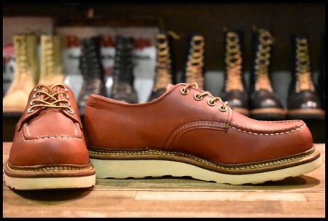 【6.5D 美品 10年】レッドウィング 8103 オックスフォード 赤茶 オロラセット モックトゥ ローカット 短靴 ブーツ redwing HOPESMORE