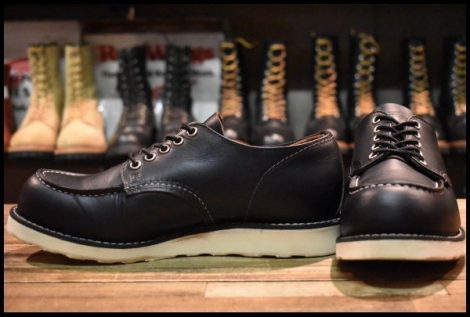 【8D 美品 24年】レッドウィング 8090 オックスフォード 黒 ブラックプレーリー モックトゥ ローカット ブーツ redwing HOPESMORE