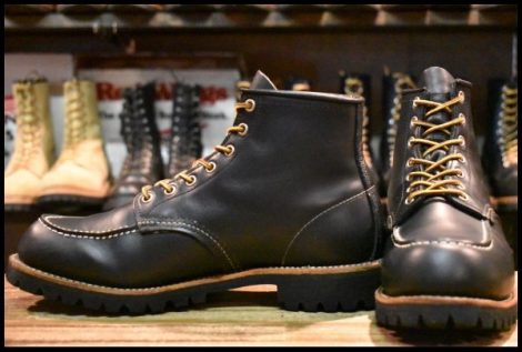 【10D 良品 06年】レッドウィング 8136 ビブラム アイリッシュセッター 黒 ブラッククローム モックトゥ 8176 redwing HOPESMORE