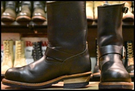 【7D 良品 07年】レッドウィング 2268 エンジニア 黒 ブラッククローム スチールトゥ ブーツ redwing HOPESMORE