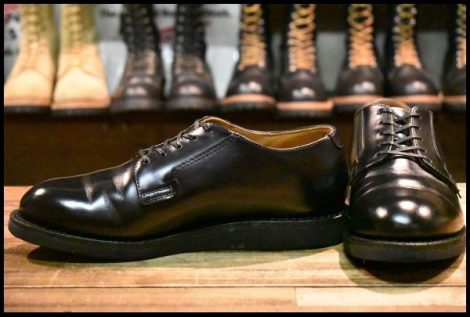 【7D 良品 19年】レッドウィング 101 ポストマン シューズ 黒 ブラック シャパラル 短靴 レースアップ ブーツ redwing HOPESMORE