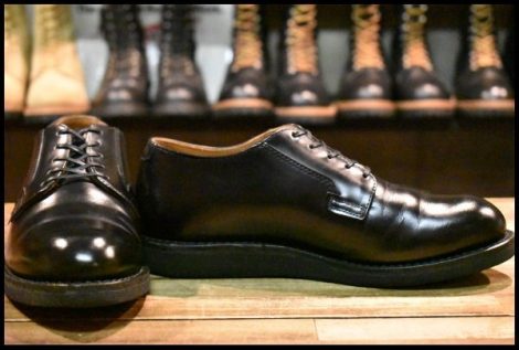 【7D 良品 19年】レッドウィング 101 ポストマン シューズ 黒 ブラック シャパラル 短靴 レースアップ ブーツ redwing HOPESMORE