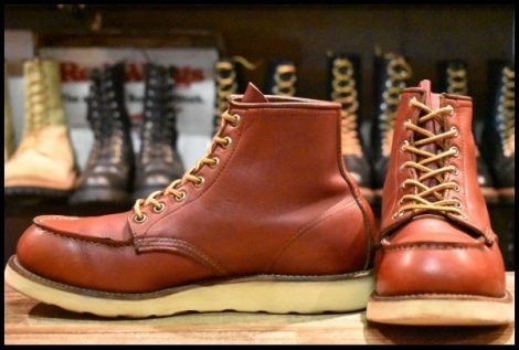 【8D 良品 半円犬タグ 95年】レッドウィング 875 アイリッシュセッター 赤茶 オロラセット モック ブーツ redwing HOPESMORE