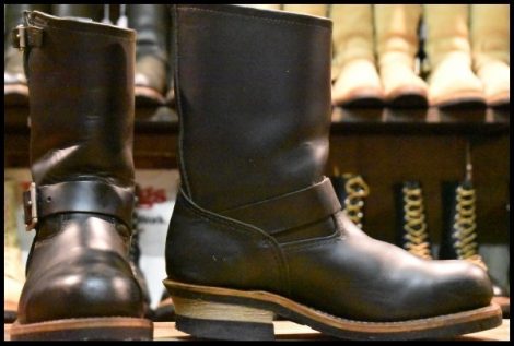 【7D 良品 07年】レッドウィング 2268 エンジニア 黒 ブラッククローム スチールトゥ ブーツ redwing HOPESMORE