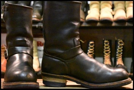 【8.5D 良品 PT91刺繍】レッドウィング 2268 エンジニア ブラッククローム スチールトゥ プルオン ブーツ redwing HOPESMORE