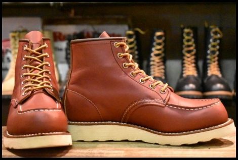 【7E 美品 犬タグ復刻 18年】レッドウィング 8875 アイリッシュセッター 赤茶 オロラセット モックトゥ ブーツ redwing HOPESMORE