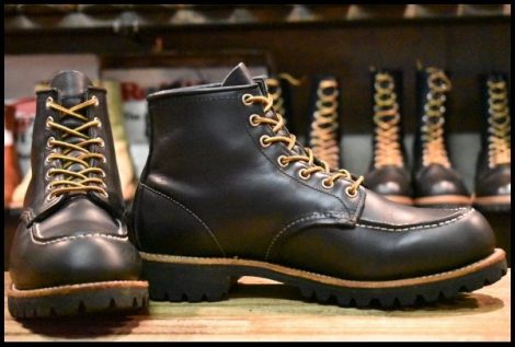 【10D 良品 06年】レッドウィング 8136 ビブラム アイリッシュセッター 黒 ブラッククローム モックトゥ 8176 redwing HOPESMORE